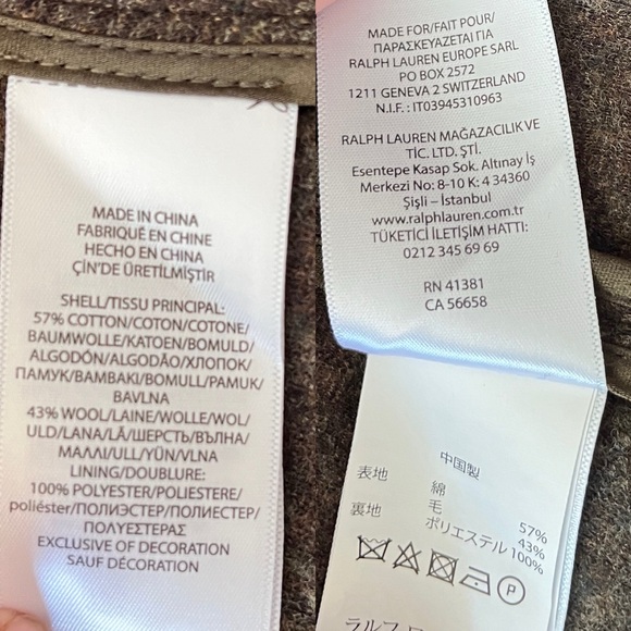 SOLD Polo Ralph Lauren Herringbone Tweed Double Knit Wool Blazer Jacket 4 Green - Picture 14 of 16